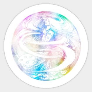 Hair Cyclone in Rainbow Sticker